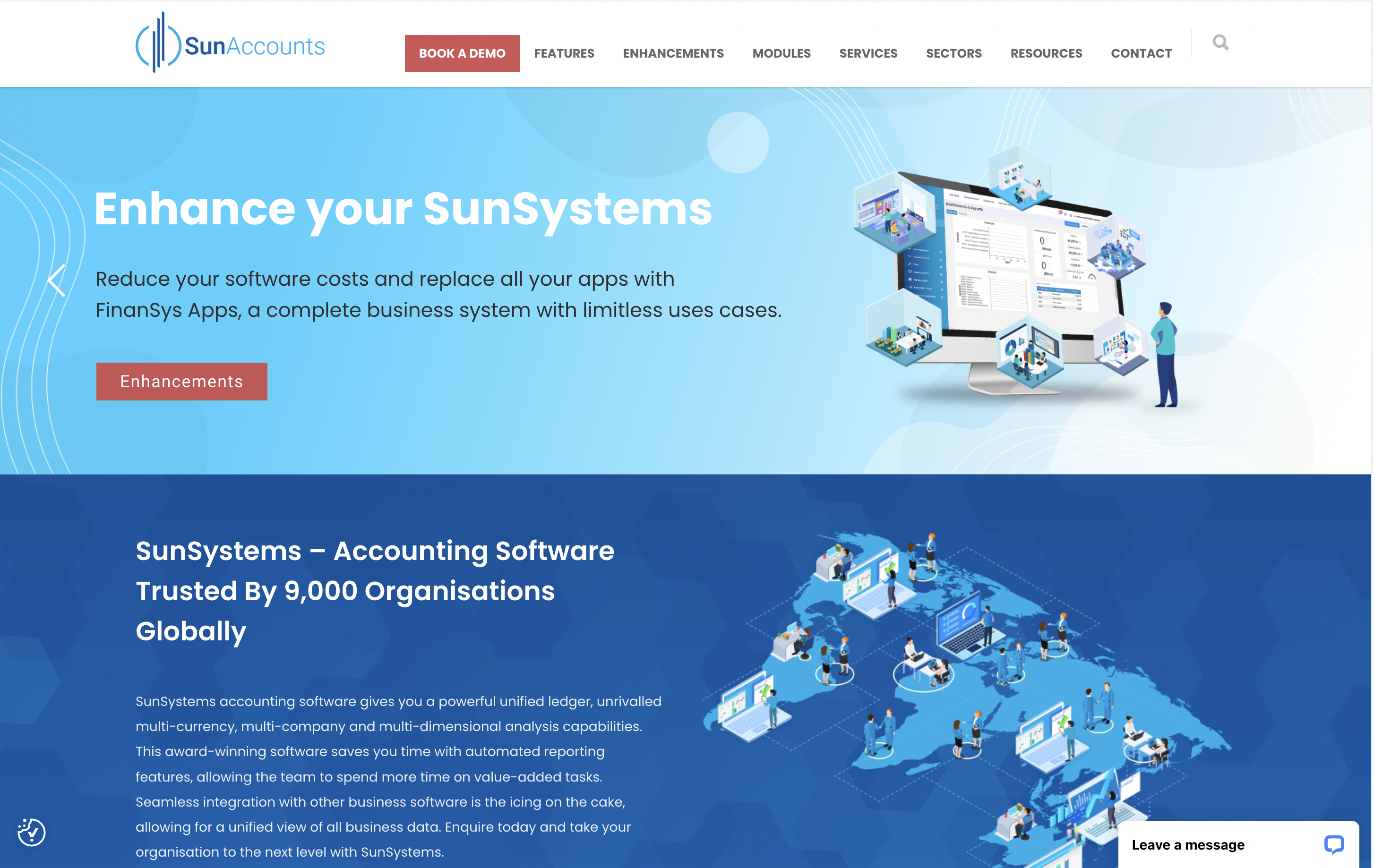 Sunrise Accounting Software Website