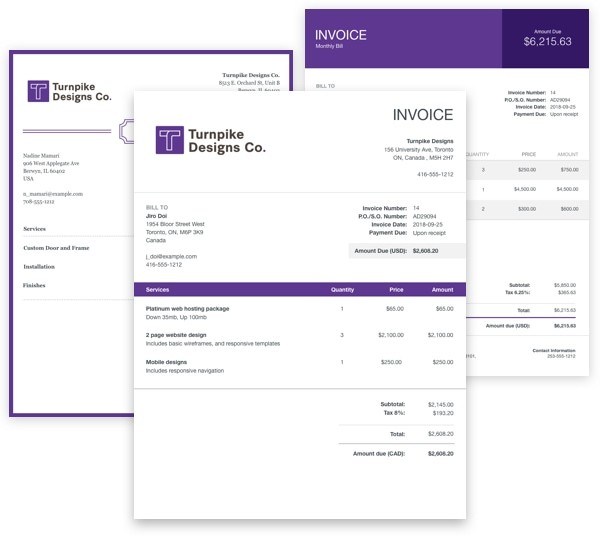Wave Accounting Invoice Template